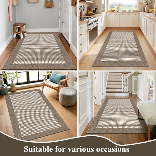 Ileading Indoor Door Mat 3x5ft, Absorbent Muddy Mats for Dogs, Low-Profile Entrance Large Welcome Mat with Non-Slip Rubber Backing, Washable Runner Carpet for Hallway,Entryway,Kitchen(Brown) - Image 7