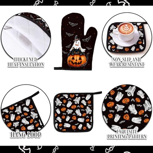 Fourluoo 10 Pcs Halloween Ghost Kitchen Decor Set - Image 6