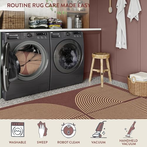 Lahome Modern Rainbow Easy Jute Entryway Rug, Washable Kitchen Runner Rug - Image 6