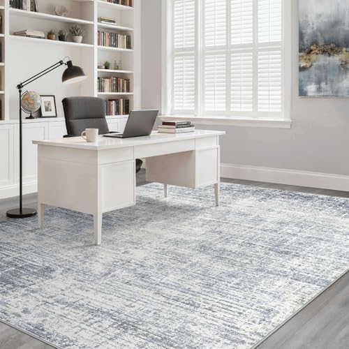 LOONGRUG 5x8 Area Rug Washable Neutral Modern Rug for Living Room Blue - Image 7