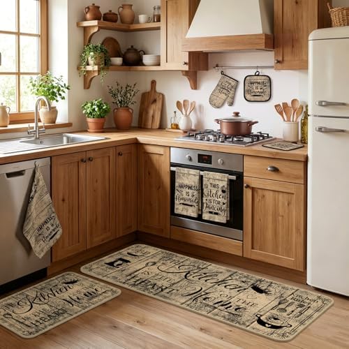 Fourluoo 10 Pcs Retro Kitchen Decor and Accessories Set - Image 5