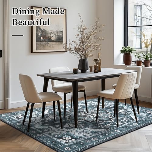 Rugflix 3x5 Entrance Rugs, Washable Dark Navy Blue Entry Small Rug - Image 6