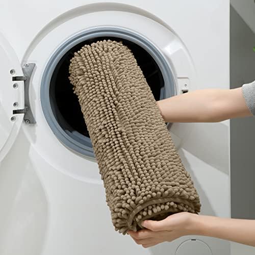 HOMEIDEAS Bathroom Rugs Set of 3, Super Soft Absorbent Chenille Bath Rugs - Image 6