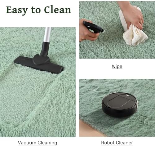 9x12 Area Rugs for Living Room Sage Green, Plush Soft Grass Fluffy Nursery Bedroom Carpet for Kids Teens Home Decor Aesthetic - Image 7