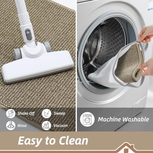 BEQHAUSE Kitchen Runner Rugs 24"x96", Kitchen Mats for Floor, Light Beige - Image 6