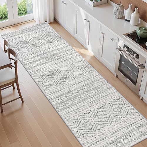 Miukiki Hallway 2x8 Runner Rug Washable Non Slip Kitchen Rug Grey - Image 7