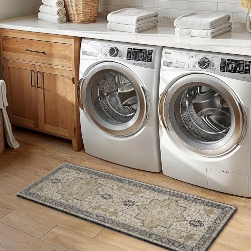 GENIMO Anti Fatigue Kitchen Mats for Floor 2PCS, Standing Rugs,Gold Black - Image 7