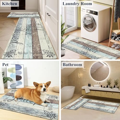 HEBE Anti Fatigue Kitchen Mat Set of 2, Cushioned Kitchen Mats for Floor - Image 6