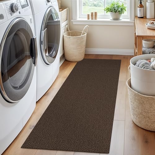 EARTHALL Washable Runner Rug, Non Slip Door Runner, 2x5 Ft, Brown/Coffee - Image 6