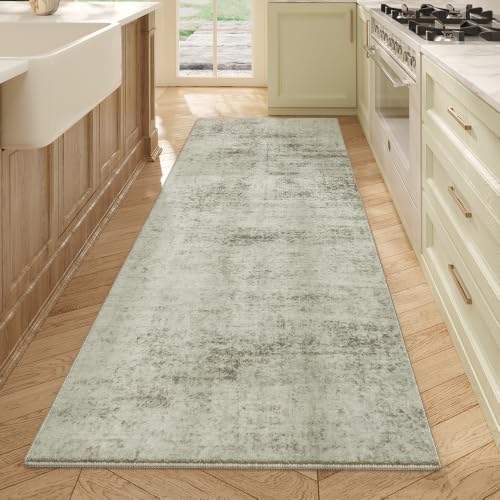2'x6' Vintage Beige Runner Rug, Washable Non-Slip Non-Shed Floor Mat - Image 6