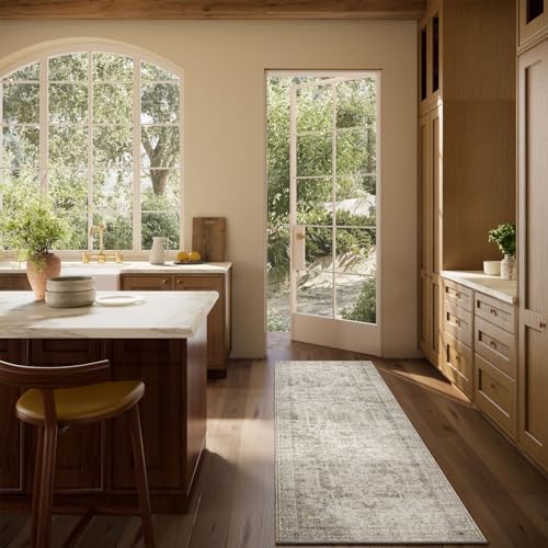Machine Washable Kitchen Runner Rugs: 2'x6' Hallway Rug Non Slip Low Pile Stain Resistant Soft Carpet Runners for Hallways Indoor Entryway Kitchen Laundry Room Bedroom Farmhouse - Image 6