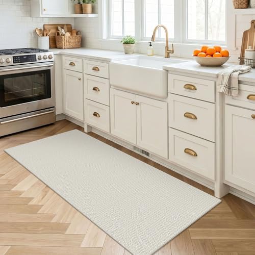 EARTHALL Washable Runner Rug, Non Slip Doormat, 2x4 Ft, Cream/Grayish - Image 6