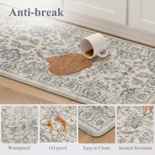 KIMODE Anti Fatigue Kitchen Mats for Floor Cushioned Kitchen Rugs Sets of 2 - Image 6