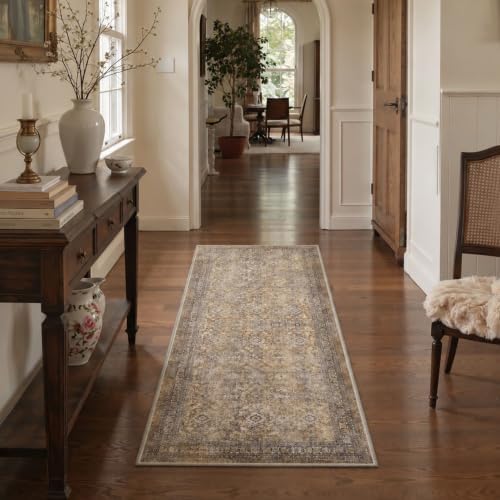 Bavni 2x3 Doormat, Vintage Floral Washable Non Slip Area Rug for Entrance - Image 7