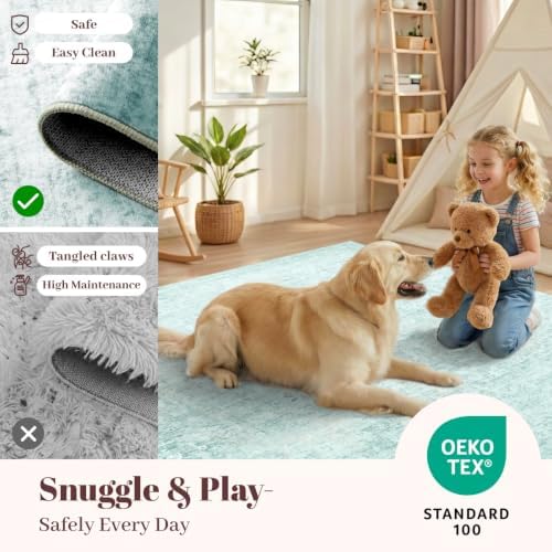 Homemate Washable Rug 5x7 Area Rugs - Vintage Rugs for Living Room - Image 6