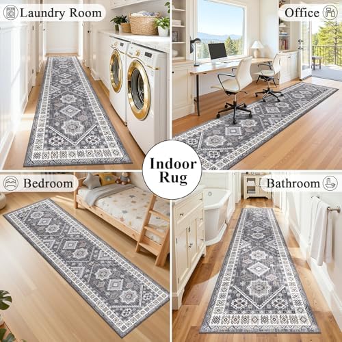 HEBE Boho Kitchen Mats for Floor 24''x96'', Non Slip Washable Runner Rug - Image 7