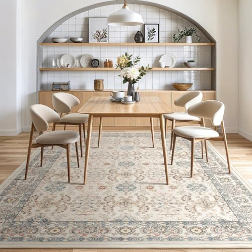cotiled 10x14 Area Rug for Living Room, Washable, Traditional, Multi Color - Image 7