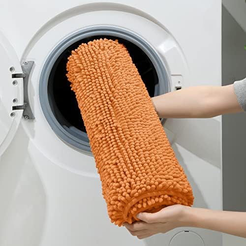 HOMEIDEAS Bathroom Rugs Set of 3, Super Soft Absorbent Chenille Bath Rugs - Image 6