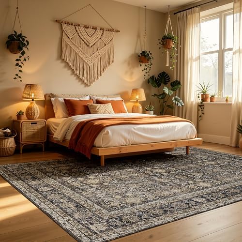 Ruaruarug Washable Area Rug 8×10 for Living Room, Ultra Soft, Copper - Image 7