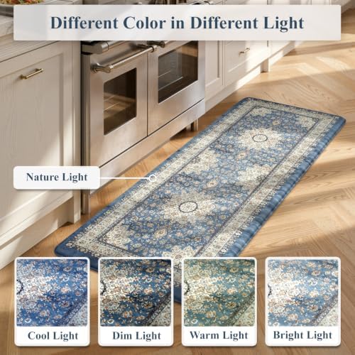 Collive Boho Cushioned Kitchen Mat, Anti Fatigue Mats for Kitchen Floor - Image 7