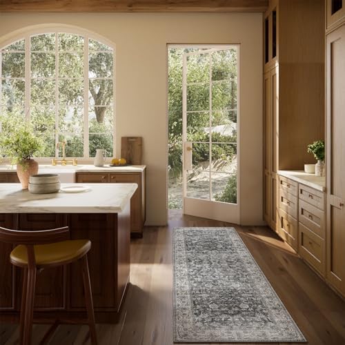 Runner Rug Washable Kitchen Runner: 2'6"x8' Hallway Runner Rugs Stain Resistant Non Slip Low Pile Soft Boho Carpet Runners for Hallways Bedroom Entryway Indoor Beside Bathroom Laundry Room - Image 7