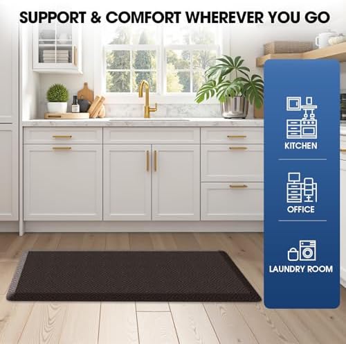 Anti-Fatigue Kitchen Mats for Floor Standing and Comfort Desk Mats 17"x39" - Image 7