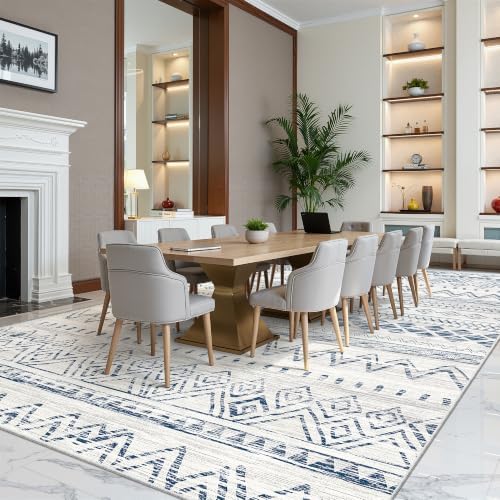Miukiki 10x14 Area Rugs for Living Room Non Slip Washable Rug Blue - Image 7