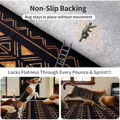 SERISSA 9x12 Washable Non-Slip Boho Area Rug for Living Room - Image 6