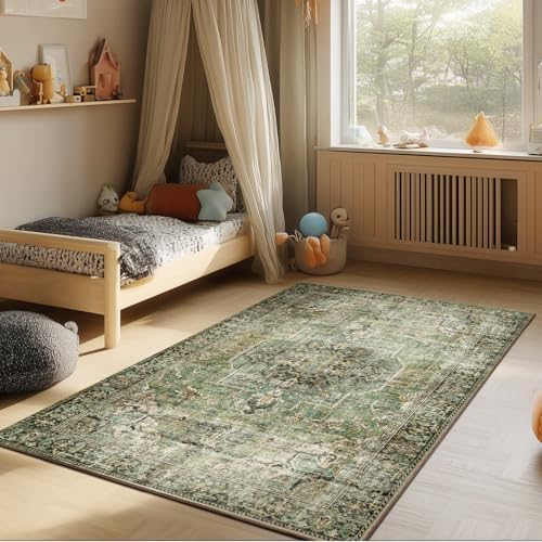 Machine Washable Throw Rugs for Entryway: Door Mat Indoor Entrance 4x6 Small Rug Stain Resistant Non-Slip Low Pile Soft Carpet for Kitchen Front Door Indoor Entrance Entry Bedroom - Image 6