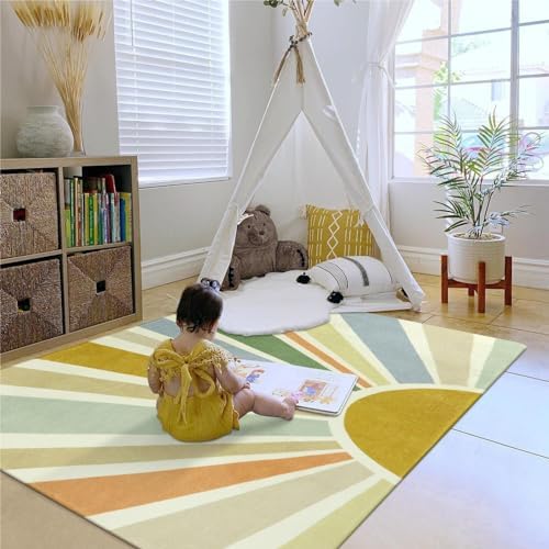 STARUIA Boho 4'x6' Area Rug, Washable Kids Rug for Playroom Classroom - Image 7