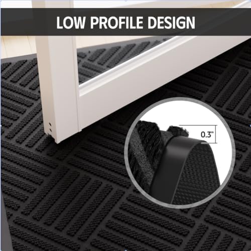 Front Door Mat 3'x5', Heavy Duty Non-Slip Indoor Outdoor Doormat - Image 6