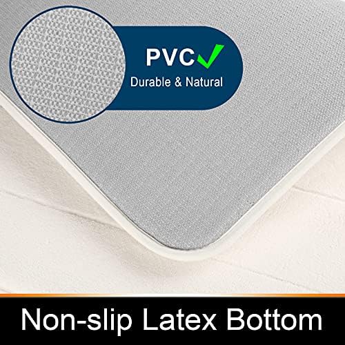 Yimobra Memory Foam Bath Mat, Super Soft Absorbent Bathroom Rug Non Slip, Quick Dry, Machine Washable Floor Carpet for Tub Shower, Home Decor Accessories, 24x17, Cream - Image 6