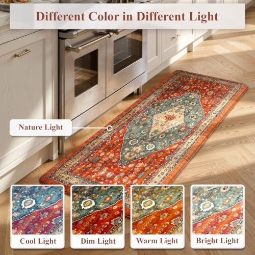 Collive Kitchen Mats for Floor, Boho Washable Sink Rug-17.3"x29" - Image 7