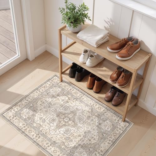 EIEIHOUSE 2x3 Area Rug Washable Vintage Rugs for Living Room Brown/Multi - Image 7