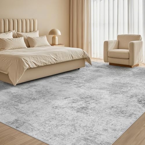 Tortania Area Rug Living Room Rugs - 5x8 Washable Large Soft Neutral Boho Moroccan Bohemian Farmhouse Rug Indoor Floor Carpet for Bedroom Under Dining Table Home Office Decor - Ivory Grey - Image 7