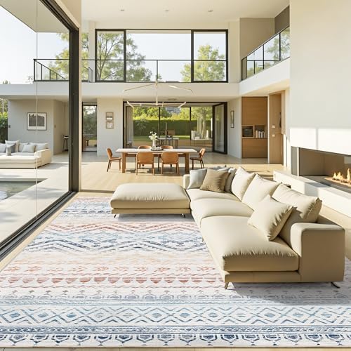 Miukiki 8x10 Area Rug for Living Room, Washable Soft Non Slip Rug Multi - Image 7