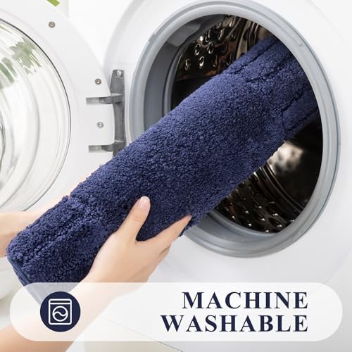 Pauwer Bathroom Rugs Sets 3 Piece, Microfiber Bath Mat Set, Navy Blue - Image 4