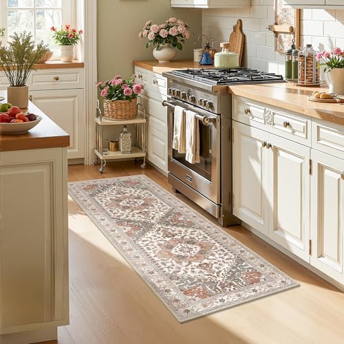 Yamaziot Washable Runner Rug, 2x6 Non-Slip Boho Vintage Hallway Kitchen Rug - Image 6