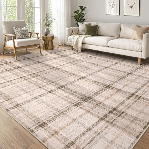 Tortania Area Rug Living Room Rugs - 8x10 Washable Large Soft Neutral Boho Moroccan Bohemian Farmhouse Rug Indoor Floor Carpet for Bedroom Under Dining Table Home Office Decor - Taupe - Image 7