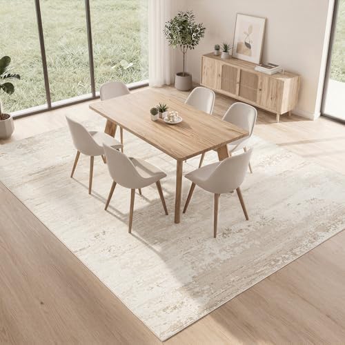 8x10 Neutral Washable Area Rugs for Living Room,Bedroom,Dining Room- Beige - Image 7