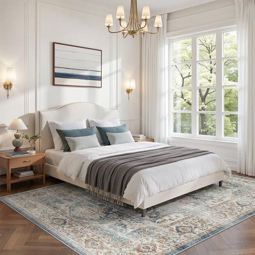 befbee 6x9 Washable Area Rug, Non Slip Rug for Living Room Navy - Image 7