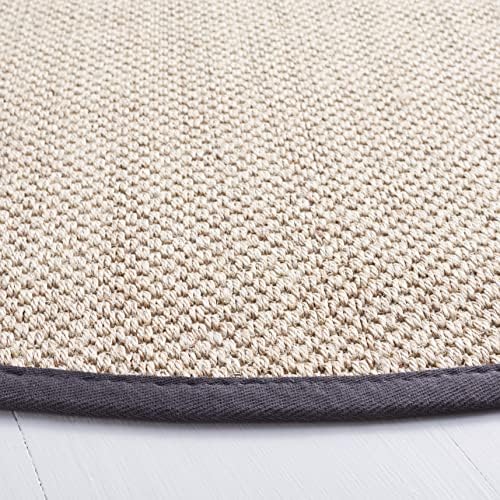 SAFAVIEH Natural Fiber Round Rug 3', Sisal Textured Marble NF143D - Image 2