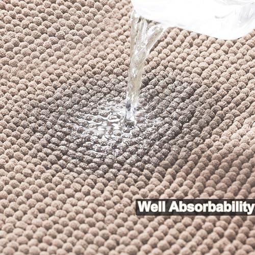 Urvoix Bathroom Rugs Sets 3 Piece, Non-Slip Chenille Bath Rug Set - Image 6