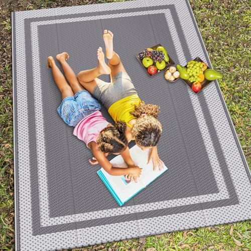 HappyTrends Outdoor Rug Portable Plastic Straw Camping Rugs for Outside RV - Image 7