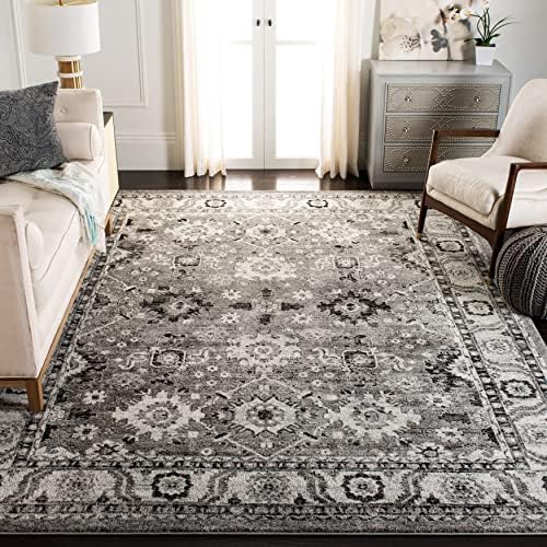 SAFAVIEH Vintage Hamadan Collection Runner Rug - 2'3" x 6', Grey & Black, Traditional Persian Design, Non-Shedding & Easy to Clean, Ideal for Hallway, Foyer, Entryway, Bedroom (VTH214K) - Image 5