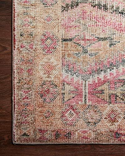Loloi Layla Pink/Lagoon 2'-6" x 12'-0" Runner Rug - Image 7