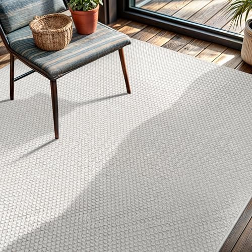 CAMILSON Easy Jute Rug 4x6, Indoor Outdoor Off-White Farmhouse Area Rugs for Living Room Patio and Kitchen Rug, Solid Woven Design, Easy-Cleaning, Washable Outside Carpet Alfombras (4 x 6) - Image 6
