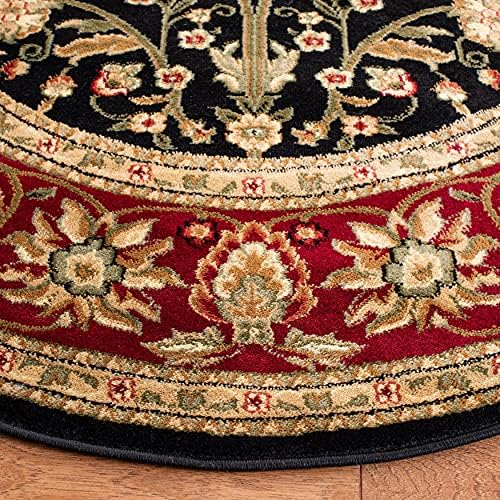 SAFAVIEH Lyndhurst Round Rug 4', Black & Red LNH212G - Image 6