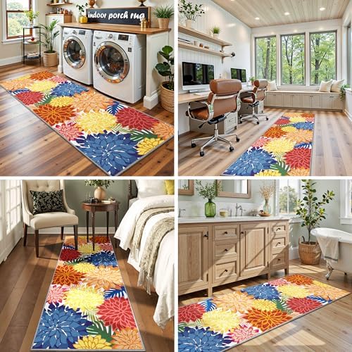 Outdoor Rug Waterproof, Washable Patio Runner Rug for Deck, 2x6, Colorful - Image 6