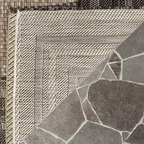 SAFAVIEH Courtyard Outdoor Area Rug 8'x10', Natural & Black CY8475-37312 - Image 7